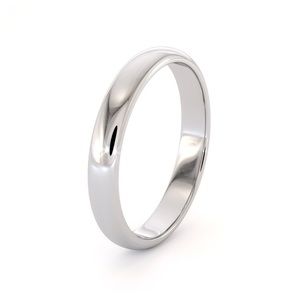 New Gun Metal Sterling Silver Court Thin Polished Classic 6mm Wedding Ring